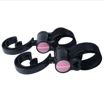 2 PCS/LOT Baby Stroller Accessories Hook Multifunction Baby Stroller Black Plastic Hook(Pink)-garmade.com
