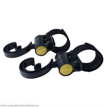 2 PCS/LOT Baby Stroller Accessories Hook Multifunction Baby Stroller Black Plastic Hook(Yellow)-garmade.com
