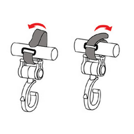 2 PCS/LOT Baby Stroller Accessories Hook Multifunction Baby Stroller Black Plastic Hook(Yellow)-garmade.com