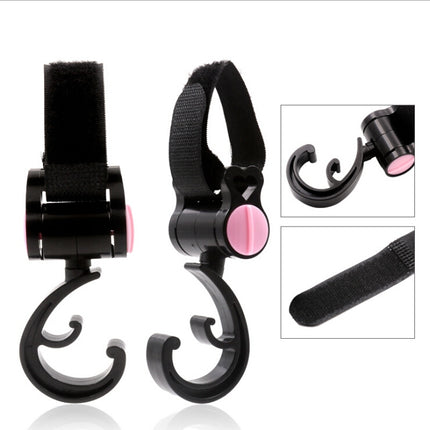 2 PCS/LOT Baby Stroller Accessories Hook Multifunction Baby Stroller Black Plastic Hook(Yellow)-garmade.com