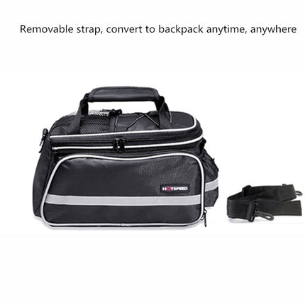 Mountain Bike Rear Shelf Bag Riding Bag Long And Short Distance Waterproof Pack(Black)-garmade.com