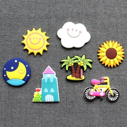 10 PCS Home Fridge Magnets Decorative Message Stickers Children Whiteboard Stickers(Cloud)-garmade.com