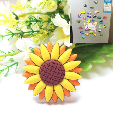 10 PCS Home Fridge Magnets Decorative Message Stickers Children Whiteboard Stickers(Sunflower)-garmade.com