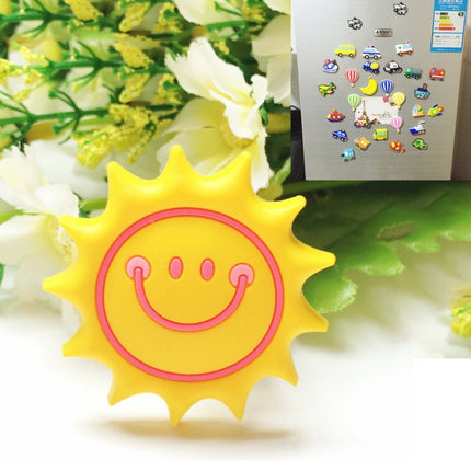 10 PCS Home Fridge Magnets Decorative Message Stickers Children Whiteboard Stickers(Yellow Sun)-garmade.com