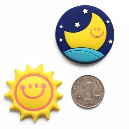 10 PCS Home Fridge Magnets Decorative Message Stickers Children Whiteboard Stickers(Yellow Sun)-garmade.com