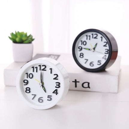 Creative Minimalist Mute Alarm Clock(Round Black)-garmade.com