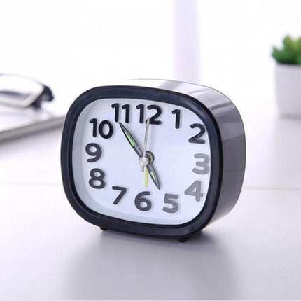 Creative Minimalist Mute Alarm Clock(Square Black)-garmade.com