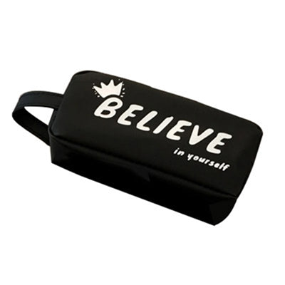 Large Black Letter Creative Silicone Pen Box Pencilcase School Stationery Supplies(Belive)-garmade.com