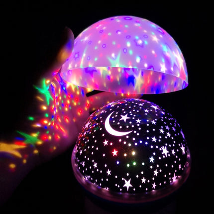 Stars Starry Sky LED Battery USB Night Light Projector Luminaria Moon Novelty Table Night Lamp for Children(Pink)-garmade.com