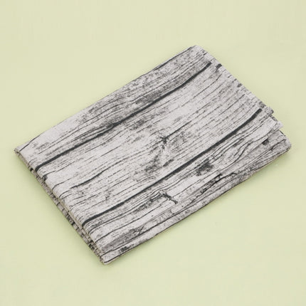 Vintage Popular Table Cloth Linen Rectangular Tablecloth Wooden Grain Dustproof Restaurant Table Cover, Size:50x70cm(Gray)-garmade.com