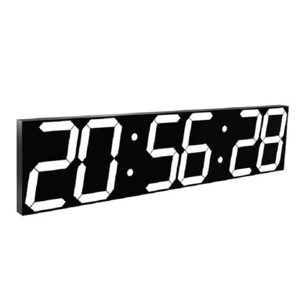 Multifunctional LED Wall Clock Creative Digital Clock US Plug, Style:Sealed Box Remote Control(White Font)-garmade.com
