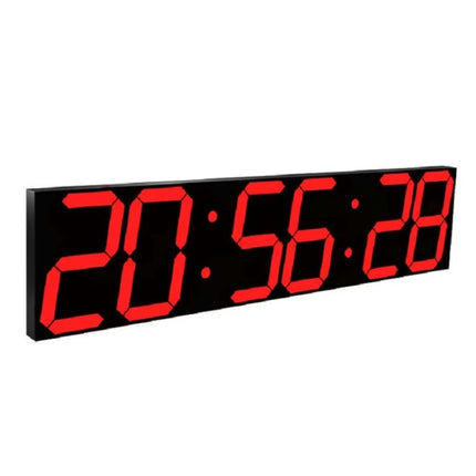Multifunctional LED Wall Clock Creative Digital Clock US Plug, Style:Sealed Box Remote Control(Red Font)-garmade.com