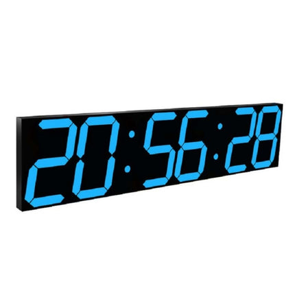 Multifunctional LED Wall Clock Creative Digital Clock US Plug, Style:Sealed Box Remote Control(Blue Font)-garmade.com