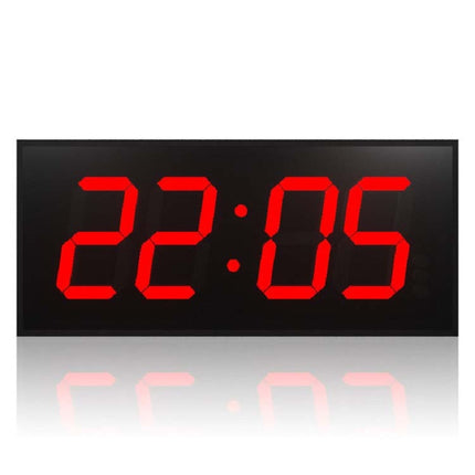 LED Large Screen Digital Electronic Clock Remote Control Double-sided Wall Clock US Plug(Red)-garmade.com