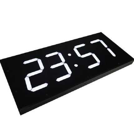 LED Large Screen Digital Electronic Clock Remote Control Double-sided Wall Clock US Plug(Red)-garmade.com