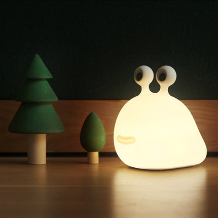 Bedroom Cartoon Slug Sleeping Lamp Eye Protection Creative Bedside Night Light(White)-garmade.com