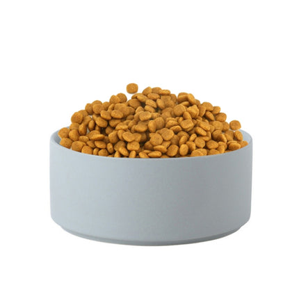 13cm/400ml Cat Bowl Dog Pot Pet Ceramic Bowl, Style:2 PCS Bowls(Gray)-garmade.com