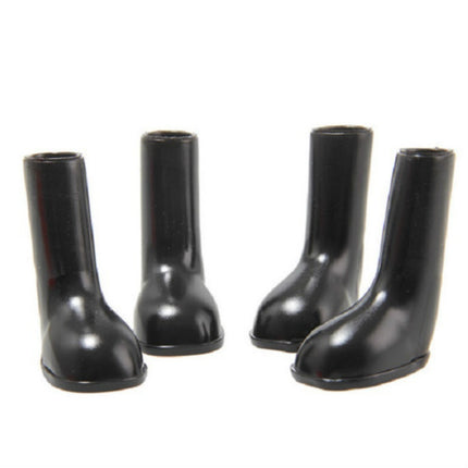 4 PCS/Set Pet Rain Boots Waterproof Non-slip Dog Shoes, Size:S(Black)-garmade.com