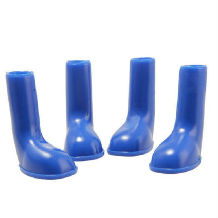 4 PCS/Set Pet Rain Boots Waterproof Non-slip Dog Shoes, Size:M(Blue)-garmade.com