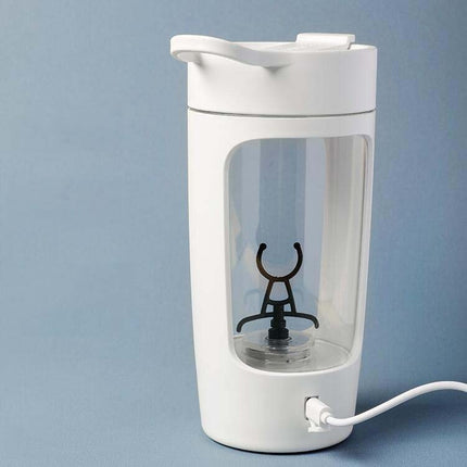 Milkshake Cup Stainless Steel Stirring Cup Portable Water Cup Portable Juicer Bottle Blender, Capacity:650ml(White)-garmade.com
