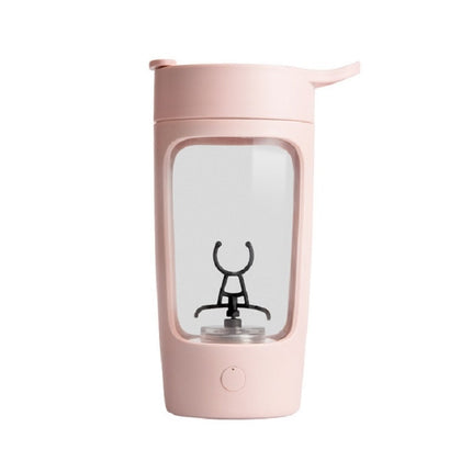 Milkshake Cup Stainless Steel Stirring Cup Portable Water Cup Portable Juicer Bottle Blender, Capacity:650ml(Pink)-garmade.com