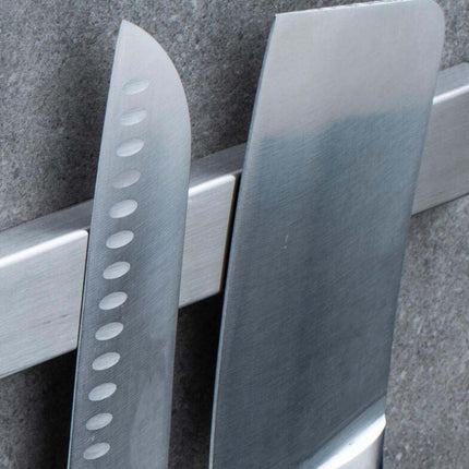 Stainless Steel Knife Holder Kitchen Rack Magnetic Suction Knife Holder, Length:50cm, Style:3M Red Gum(Silver)-garmade.com
