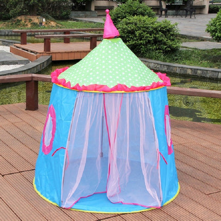 Children Toy House Yurt Folding Game Tent(Blue)-garmade.com