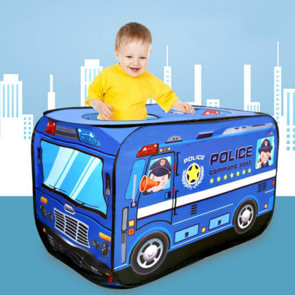 Children Toy Tent Cloth Fire Truck Police Car School Bus Game House(Fire Truck)-garmade.com