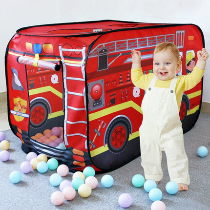 Children Toy Tent Cloth Fire Truck Police Car School Bus Game House(Police Car)-garmade.com