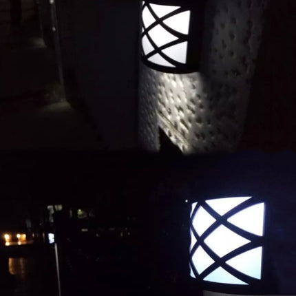 Solar Powered LED Wall Light Outdoor Waterproof Energy Saving Street Garden Lamp(White Light)-garmade.com
