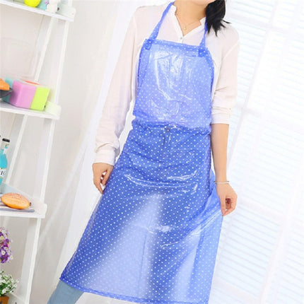 Transparent Waterproof Oil-proof Stain-resistant and Anti-hardening Apron(Blue)-garmade.com