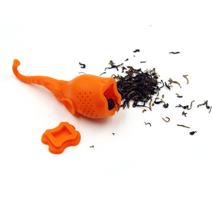 Tea Infuser Teapot Filter Elephant Silicone Tea Leaves Strainer(Gray)-garmade.com