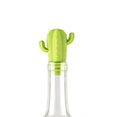 7 in 1 Creative Cactus Silicone Wine Bottle Stopper + Wine Glass Marker Set-garmade.com