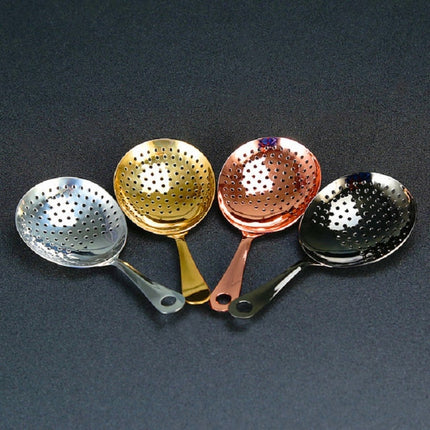 Stainless Steel Ice Filter Spoon Bartending Equipment, Specification:Silver With Holes-garmade.com