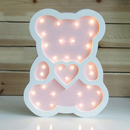 Bedside Wall LED Night Light Children Baby Kids Bedroom Home Decorative Lamp(Pink)-garmade.com