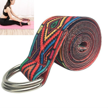 Color Pattern Stretch Band Yoga Stretch Band, Size: 185 x 3.8cm(Red)-garmade.com