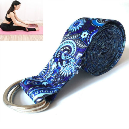 Color Pattern Stretch Band Yoga Stretch Band, Size: 185 x 3.8cm(Blue)-garmade.com