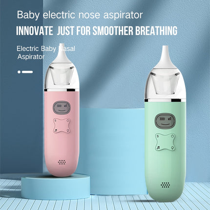 Music Baby Nasal Aspirator Newborn Electric Snot Cleaner(Light Green)-garmade.com
