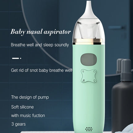 Music Baby Nasal Aspirator Newborn Electric Snot Cleaner(Pink)-garmade.com