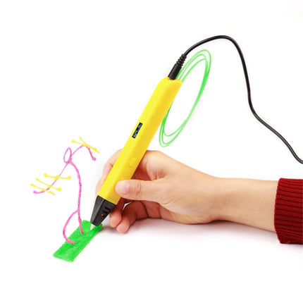RP800A Childrens Educational Toys 3D Printing Pen, Plug Type:US Plug(Yellow)-garmade.com