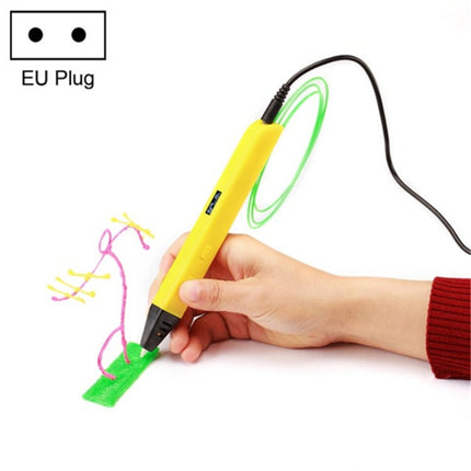 RP800A Childrens Educational Toys 3D Printing Pen, Plug Type:EU Plug(Yellow)-garmade.com