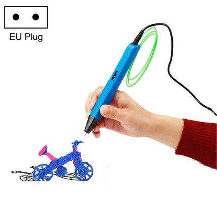 RP800A Childrens Educational Toys 3D Printing Pen, Plug Type:EU Plug(Blue)-garmade.com