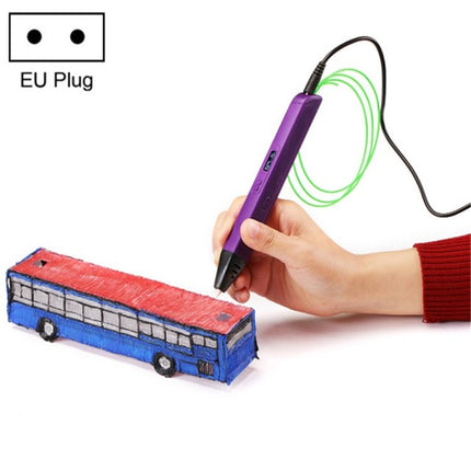 RP800A Childrens Educational Toys 3D Printing Pen, Plug Type:EU Plug(Purple)-garmade.com