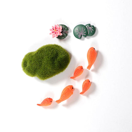 1 Set Lotus Pond Carp Fridge Magnet 3D Stereo Decoration Creative Cute Cartoon Magnet-garmade.com