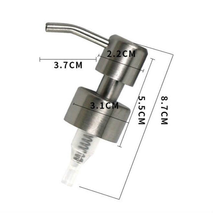 5 PCS Stainless Steel Pump Head Soap Dispenser Threaded Nozzle-garmade.com