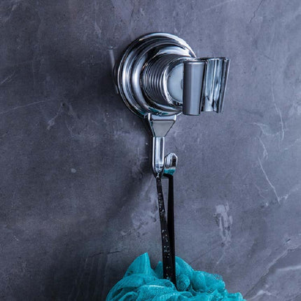 3 PCS Suction Cup Shower Seat Bathroom Shower Bracket Hook(Silver)-garmade.com