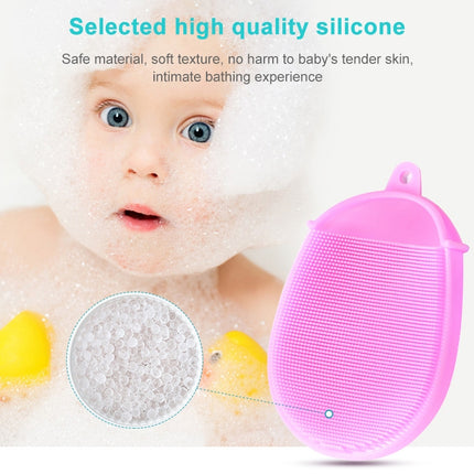 Baby Shower Shampoo Silicone Massage Brush(Pink)-garmade.com