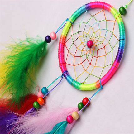 Simple Creative Home Decoration Ornaments Dream Catcher Car Pendant(White)-garmade.com