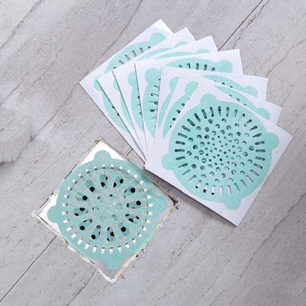 100 PCS Disposable Hair Anti-blocking Floor Drain Pool Filter Sewer Hair Filter Sticker, Specification:10cm(Green)-garmade.com