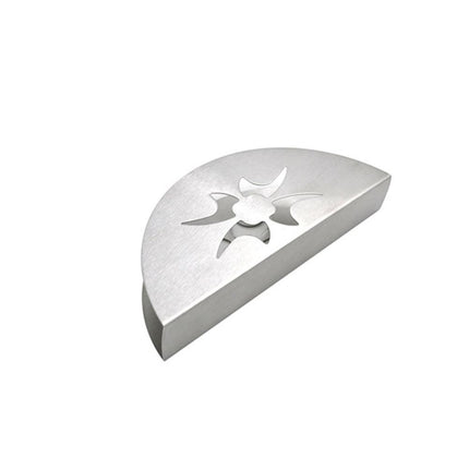 2 PCS Stainless Steel Western Fan-shaped Napkin Seat Napkin Holder Paper Towel Clip, Specification:Pattern-garmade.com